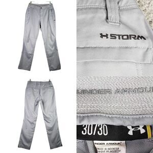 Under Armour UA Golf Pants Mens Size 30x30 Gray Straight Flat Front Storm